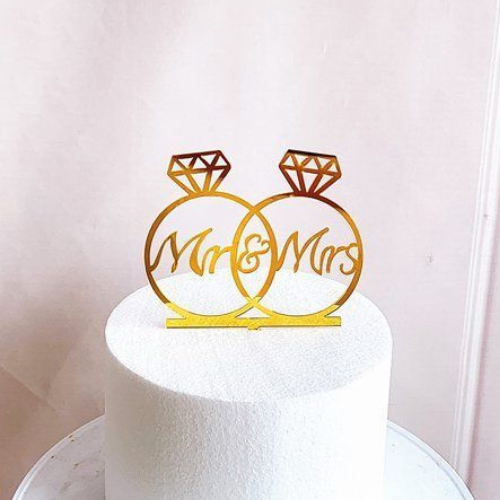 💍 Mr & Mrs Anniversary Cake Topper 💍